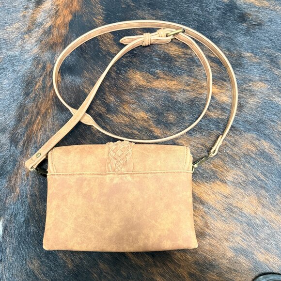 Altar'd State Women's Smalll Brown Suede Fringe Crossbody Bag, OS - Picture 2 of 7